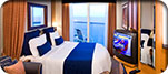 Camarote superior con balc�n y vista al mar